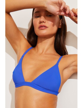 New Design Swim Triangle Top in Cobalt Just In