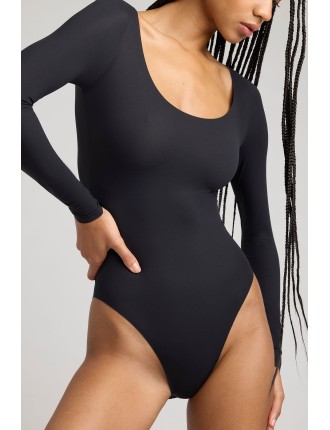 New Design Base Ballet Bodysuit in Black Immediate Availability