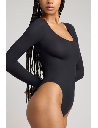 New Design Base Ballet Bodysuit in Black Immediate Availability