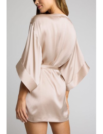 New Design Eclipse Silk Mini Robe in Fizz Limited Stock