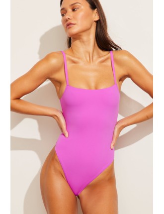 New Design Swim Straight Neck One-Piece in Orchid Just In