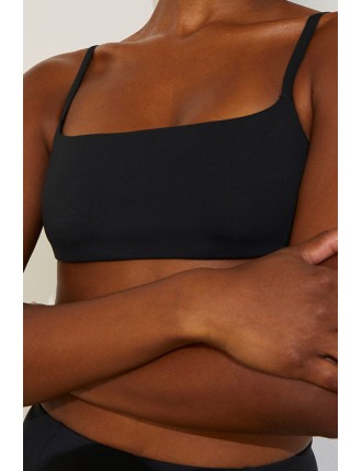 New Design Swim Crop Top in Black Just Launched