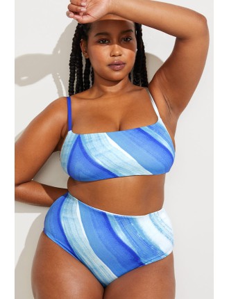 New Design Swim High Waist Bottom in Surf New Collection