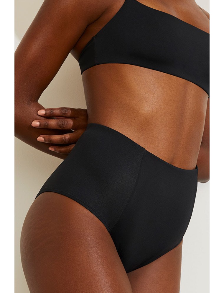 New Design Swim High Waist Bottom in Black Just Launched