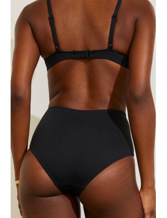 New Design Swim High Waist Bottom in Black Just Launched