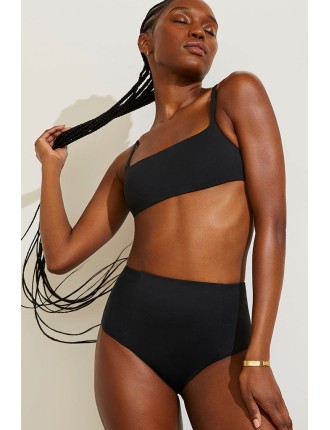 New Design Swim High Waist Bottom in Black Just Launched