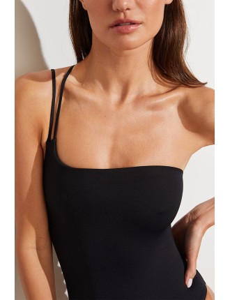 New Design Swim One Shoulder One-Piece in Black Available Now