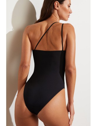 New Design Swim One Shoulder One-Piece in Black Available Now